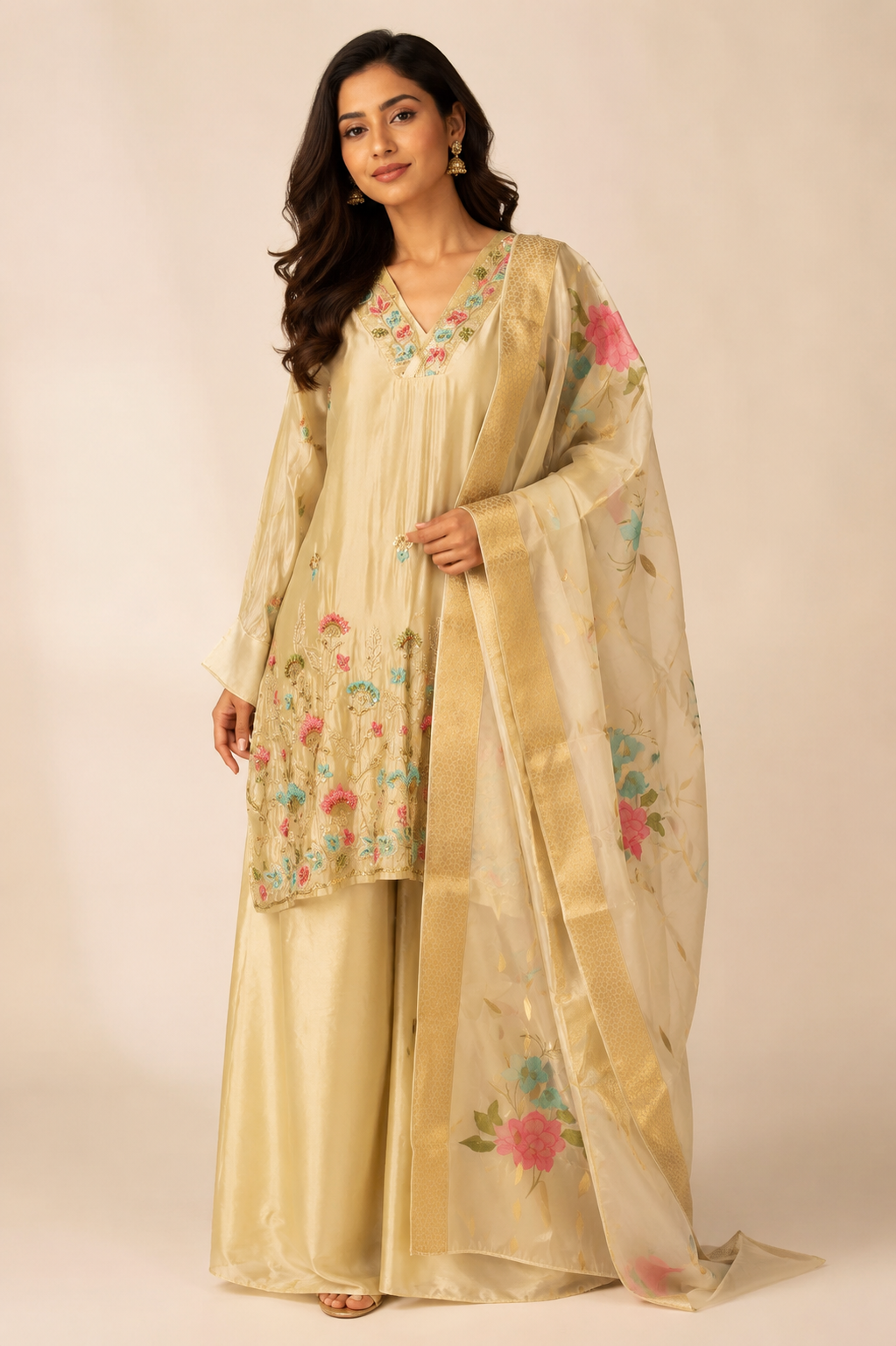 Shimmer bloomy short salwar suit